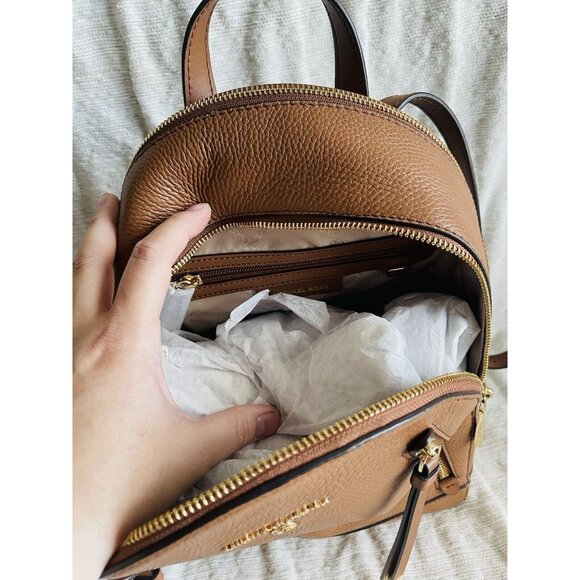 NWT Michael Kors Brooklyn Medium Pebbled Leather Backpack - Luggage main image 8